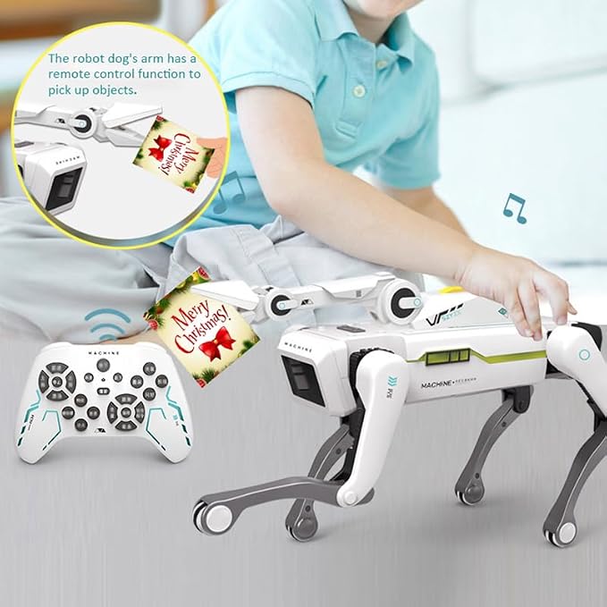 8008 Robot Dog,Smart Dog,Robotic Puppy,AI Dog,Remote Control Pick-Up,Voice Blessings,Programmable Actions,Fun Interactive Toy,Best Gift for Kids & Adults