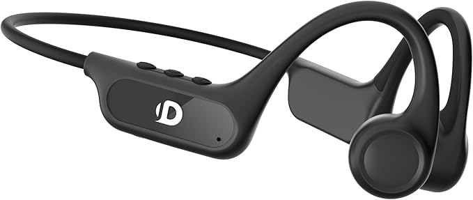 DEMICEA Open Ear Bone Conduction Headphones for Running - Bluetooth 6.0 Wireless Sport Earphones, Up to 12H Playtime, IP54, Built-in Mic, Secure Fit
