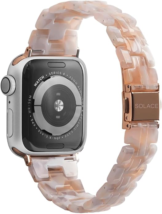 Solace Bands Slim Matte Resin Watch Band - Universal Fit for Apple Watch Bands for Women and Men, iWatch Bands for 38mm 40mm 41mm 42mm 44mm 45mm 49mm Ultra, SE and Series 11 10 9 8 7 6 5 4 3 2 1