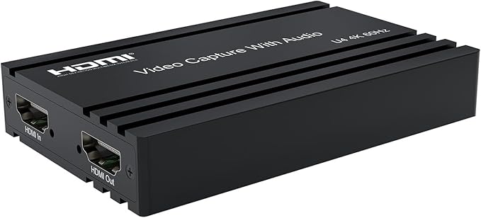 4K@60Hz HDMI Video Capture Card with Audio Mixing - HDCP 2.2/HDR10 Support, USB-C Plug & Play, UVC/UAC Compliance for Streaming, Gaming & Recording (Windows/MacOS)