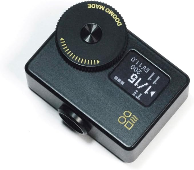 OLED Light Meter, Meter S Brass Version, New Screen Design, Real-time Metering and One-Button Metering for Vintage Cameras (Brass Dial)