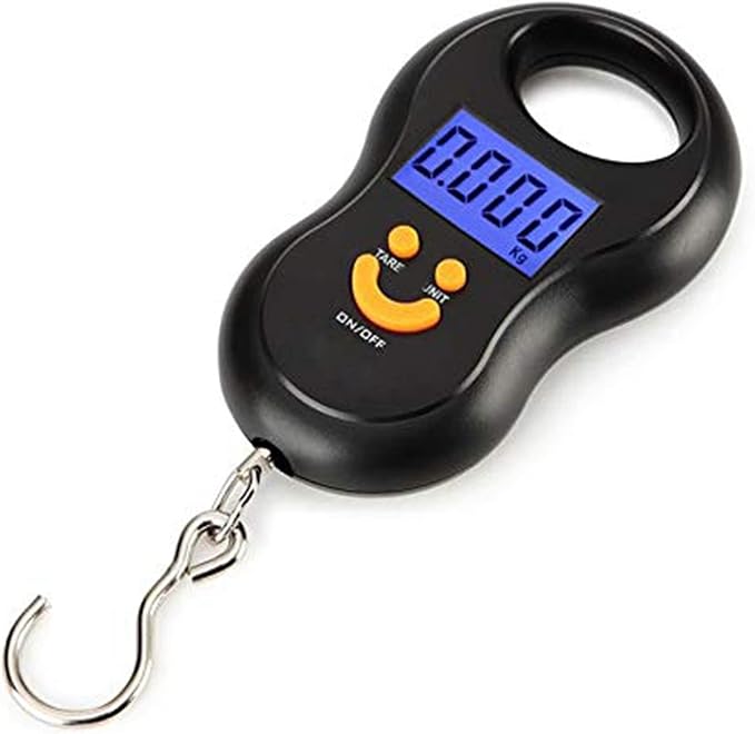 Utility Luggage Scale Scales for Body Weight Portable 50Kg 10g Hanging Scale Digital Scale Backlight Electronic Fishing Weights Pocket Scale 40kg 100g Luggage Scales Black Weighing Weighing