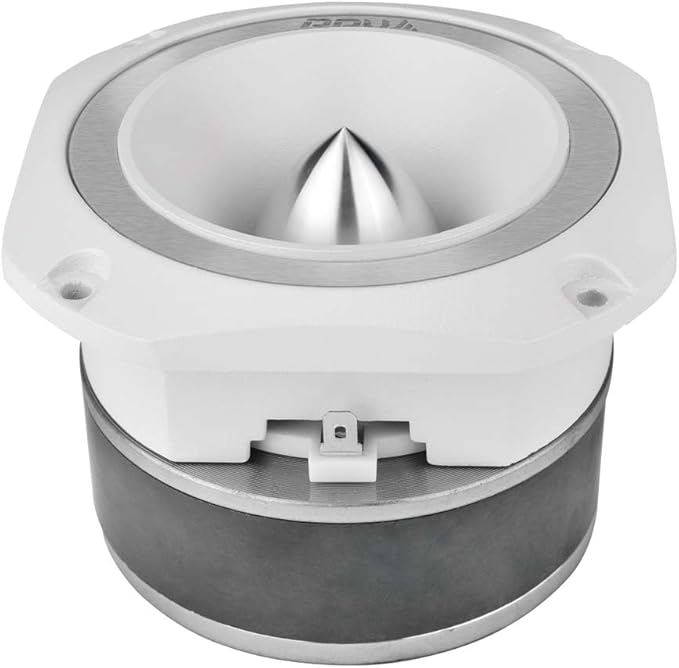 PRV AUDIO TW700Ti White 4 Inch Titanium Bullet Tweeter TW700Ti White 240 Watts, 8 Ohm Super Tweeter, Built-in Capacitor Pro Audio High Frequency Driver (Single)