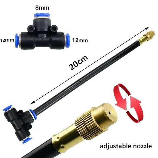Drip Irrigation Kit Automatic Watering System for Potted Plants, 360 Degree Adjustable Copper Micro Sprinklers, Quick Connect Tubing Fittings for Garden, Lawn, Patio, Balcony (82 FT)