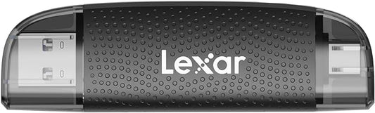 Lexar Dual-Slot USB-A/C Reader, Up to 205MB/s Transfer Speed, Supports SD and microSD Cards (LRW310X-BNBNG)