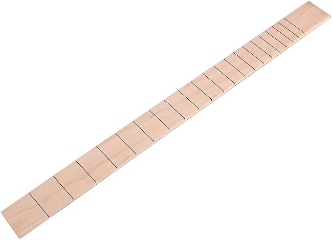 Guitar Fretboard With 21 Frets Maple Fingerboard for 3 String Cigar Box Guitar Replacement (maple) 1Pcs