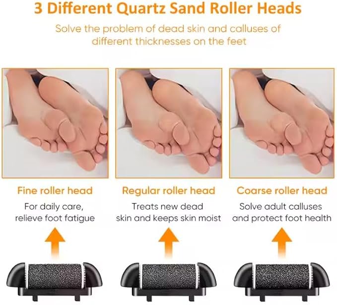 White Electric Foot File Callus Remover Set, Waterproof, LCD Display, with Professional Pedicure Kit 9 Pieces