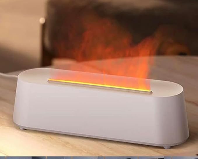 150ml Flame Essential Oil Diffuser Ultrasonic Cool Mist Humidifier | 7 color LED lights, 3 timing settings & waterless auto shutoff; ideal aromatherapy decor for bedroom, office & yoga room