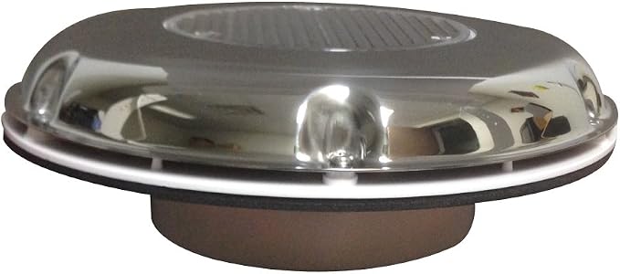 Pactrade Marine Boat 8.5" Solar Powered Stainless Steel Ventilator Fan II for Boat Yacht Camper Home Pontoon