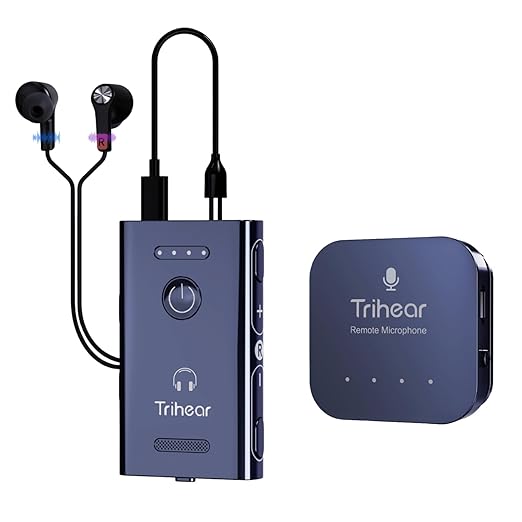 Convo Hearing Amplifier for Seniors with Remote Microphone and Noise Cancelling, Convo Rechargeable Personal Sound Amplifier, Hearing Devices for TV Listenings