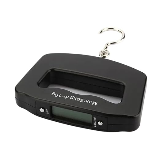 Digital Portable Luggage Scale - 50kg/10g Capacity, Backlit Handheld Suitcase Scale for Travel
