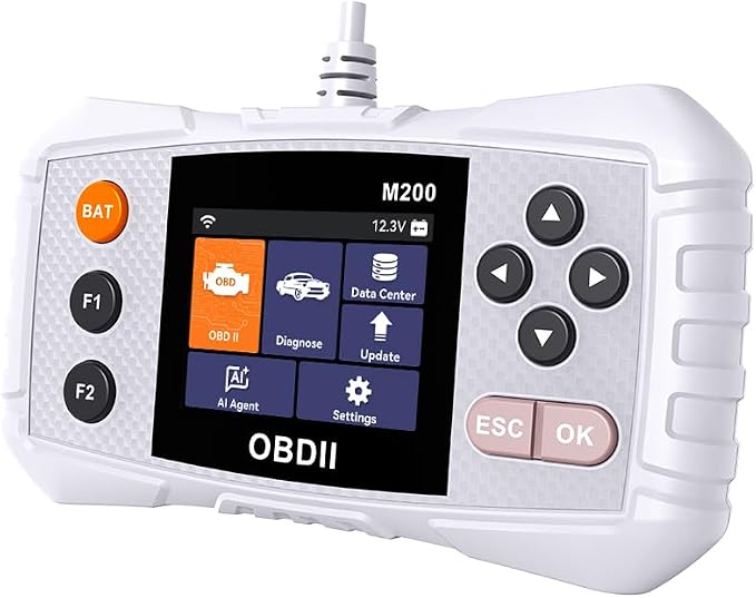 M200 OBD2 Scanner Diagnostic Tool, 4 System OBDII Code Reader for ENG/AT/ABS/SRS, AI Smart Diagnostics, WiFi Free Update, Check Engine Light Car Scan Tool for All OBD2 Cars Since 1996, 15 Languages