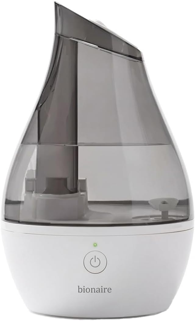 Official Bionaire - Ultrasonic Cool Mist Humidifier, Quiet Operation, Large 64 oz Tank, Easy One-Button Control, Ideal for Bedroom & Home, White