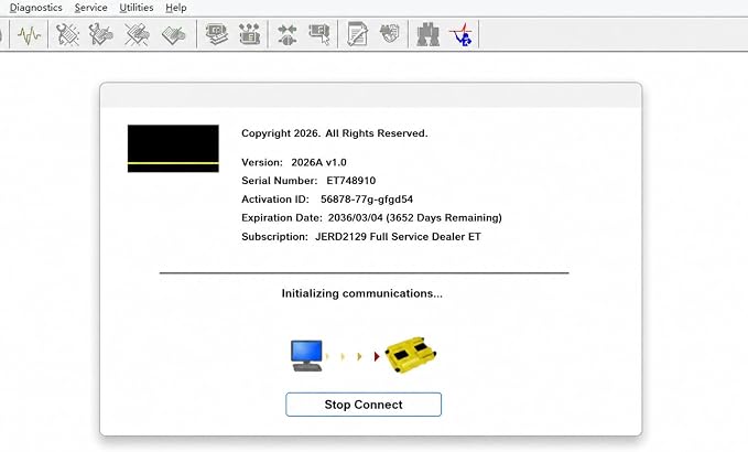 ET3 Communication Adapter 3 Tool 317-7485 Diagnostic Adapter 2026A V1.0 Software for CAT Heavy Equipment-Trucks, Excavators, Air Compressors, Ships, Drilling Rigs (ET3 with Software 2026A)