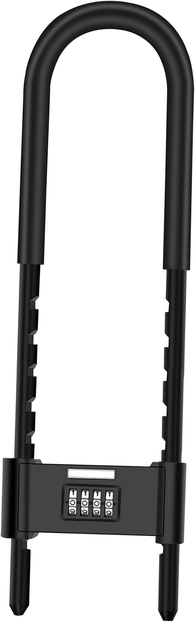 4 Digit Combination Padlock,Heavy Duty Anti Theft U-Shape Security Code Lock with Adjustable Shackle,for Bicycles, E-Bike,Mountain Bike,Glass Door,Gates,Shed, Fence [ Adjustable Range 175-330mm]