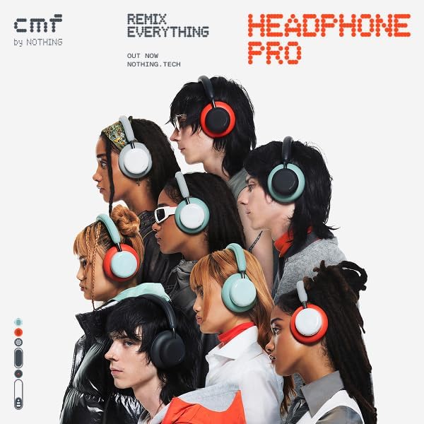 CMF BY Nothing Headphone Pro Active Noise Canceling Wireless Headphones Bluetooth 5.4 Over The Ear Headset, 50H ANC Playtime, Bass&Treble Slider, Custom EQ&Spatial Audio, Hi-Res LDAC, Light Green