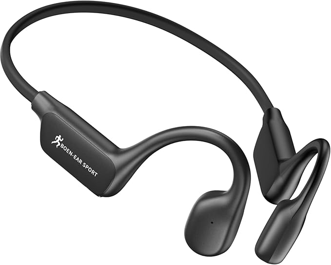 Bone Conduction Headphones, Open Ear Wireless Bluetooth Headphones with Mic, IPX6 Waterproof Sports Headphones for Running, Cycling & Outdoor Work, 15H Playtime X13(Black)