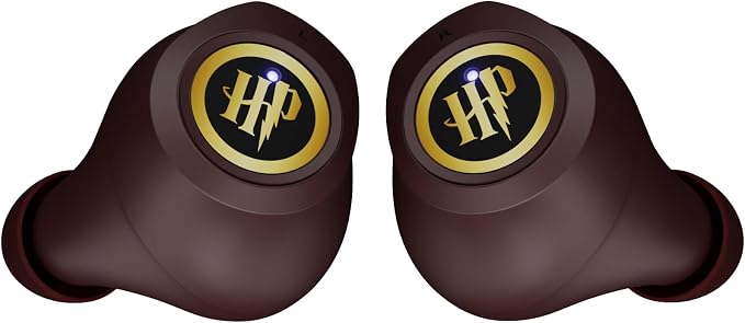 iJoy Harry Potter Hogwarts Crest Wireless Bluetooth Earbuds with Charging Case, Built-in Mic, 30 Hr Playtime, Officially Licensed | Harry Potter Gifts for Women, Men, Teens, Kids and All Fans