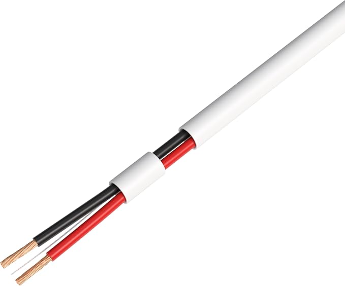 Cables Direct Online 500ft Stranded 18/2 Alarm CCA Cable for Low Voltage LED, Burglar System, Fire Detector, Security Station, Door Bell, 18AWG 2 Conductors Wire