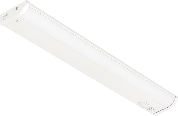 Inlight 24" LED Under Cabinet Lighting, 5 CCT Selectable 2700-5000 K, Dimmable, ETL-Listed, White Finished, IN-0208-3-WH