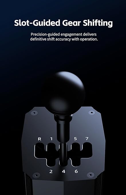 PXN SF U Racing Simulator Shifter, PC Racing Game Simulator Manual Gear Shifter, 7+R Gears, Suitable for PC Windows 7/8/10/11, Gear Limit Slots, Gear Shifter Customizable, Supports Direct Connection