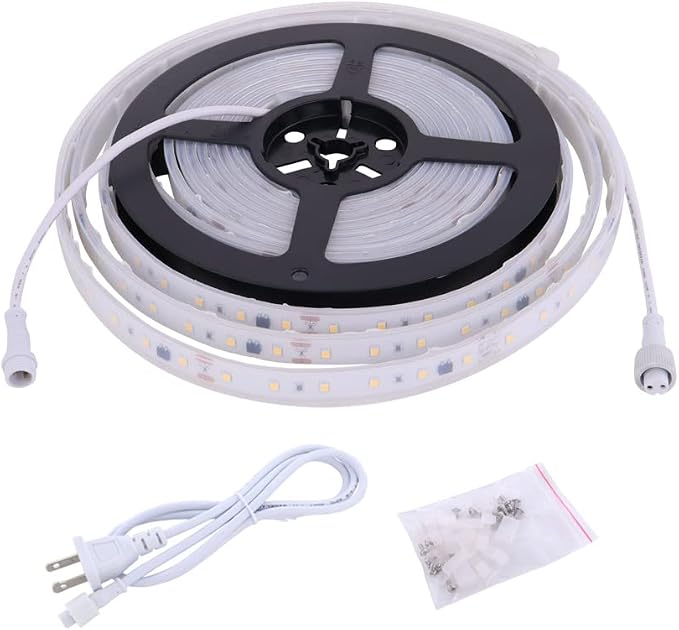 120V Dimmable LED Strip Lights 4200K Daylight, Work with Smart Plug,110V Dimming by Wall Dimmer, No Driver Need, Waterproof IP65, Length 16.4ft Under Cabinet Light, 115V Cove Light Accent Lighting
