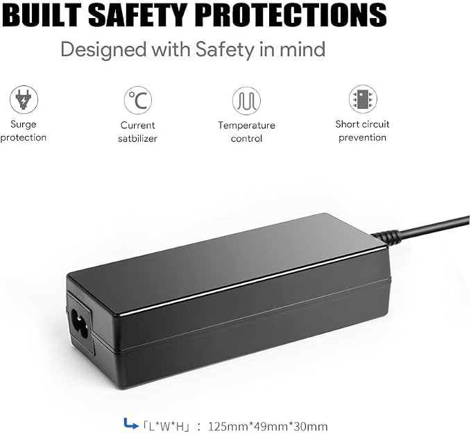 KFD 22V AC DC Adapter Charger for Samsung Odyssey G7 LC32G75TQSNXZA LC32G73TQSRXXU LC27G75TQSRXXU Odyssey G6 LS32BG650EUXXU S34E790C S29E790C C27HG70 LC27HG70QQNXZA Gaming Monitor Power Supply Cord