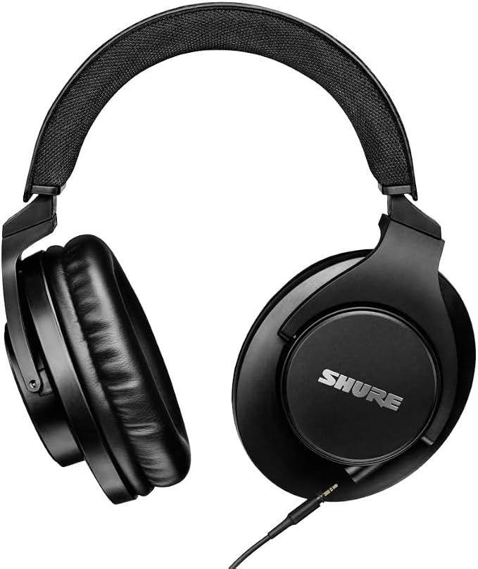 Shure SRH440A Over-Ear Wired Studio Headphones – Professional Monitoring & Recording Earphones with Accurate Frequency Response, Adjustable Collapsible Design, Black (Pack of 6)