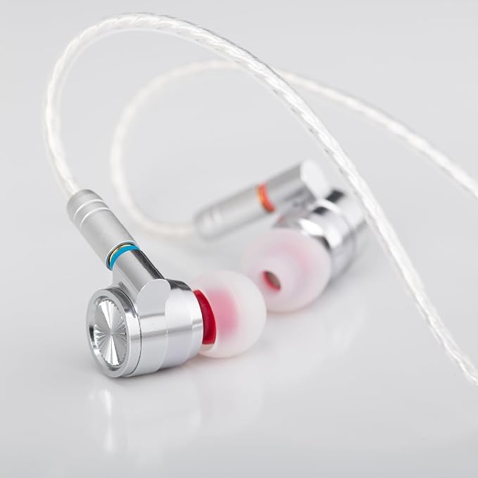 TINHIFI T4 Wired in-Ear Monitor for Musicians and Producers, 10mm Carbon Nanotube Driver, Neutral Tuning, Clear Sound and Balanced Bass, Detachable MMCX Silver-Plated Cable