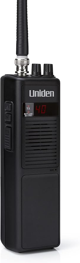 Uniden PRO401HH Professional Series 40 Channel Handheld CB Radio, 4 Watts Power with Hi/Low Power Switch, Auto Noise Cancellation, Belt Clip and Strap Included, 2.75in. x 4.33in. x 8.66in.(Pack of 6)