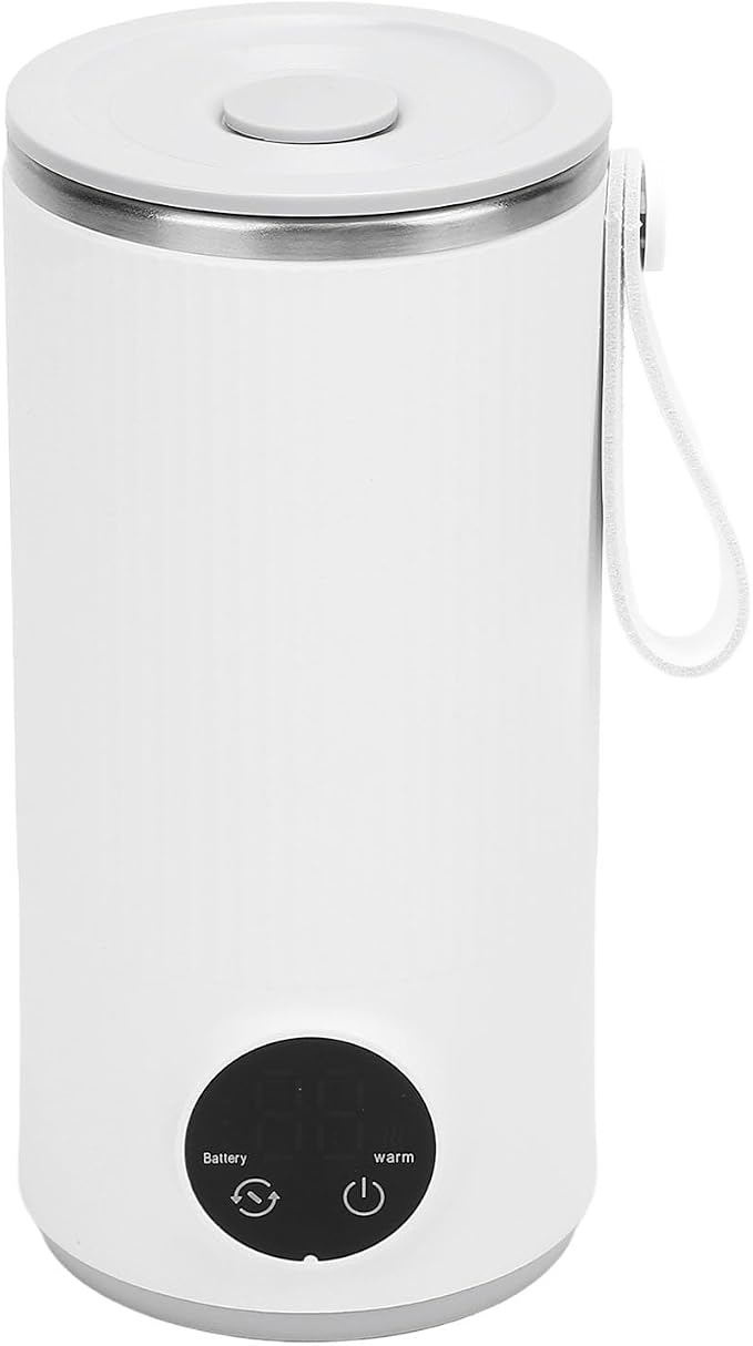 Electric Travel Kettle, Mini Portable Rechargeable Cordless Camping Kettle 6000mAh Small Hot Water Boiler 400ml Electric Kettles Steel