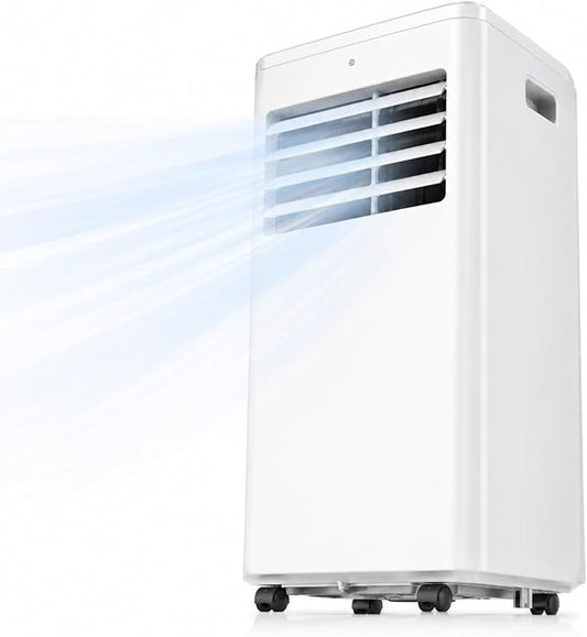 Coolblus 12000 BTU Portable Air Conditioners, 3-in-1 AC Unit Cools Up to 550 Sq.Ft. with Remote Control/Smart Sleep Mode/24Hrs Timer/Window Installation Kait & Filter Cleaning Brush, White-12000BTU