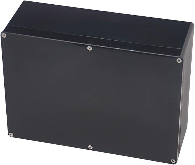 Project Box IP65 Waterproof Junction Box ABS Plastic Black Electrical Boxes DIY Electronic Project Case Power Enclosure 10.35x7.17x3.74 inch(263x182x95 mm)