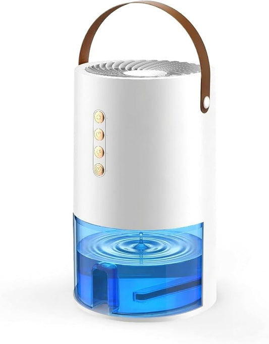 Dehumidifier, 44 OZ Small Dehumidifiers for Home, Bedroom, Bathroom, Fresh Air with Negative Ions & Auto Shut Off, 7 Colors Light & 3 Timer Options, Portable Dehumidifiers for Closet RV
