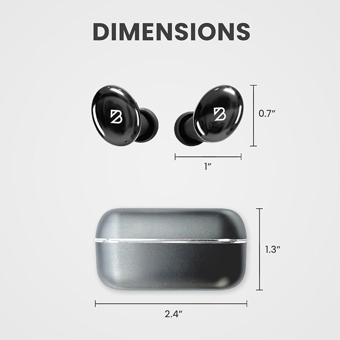 Back Bay Audio Wireless Earbuds for Small Ears, Award-Winning Sound w/Bass Mode, Durable Sweatproof Bluetooth Earbuds, Comfortable for All Ears