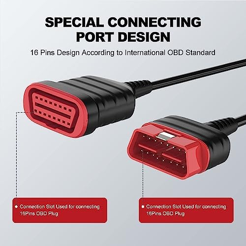 THINKCAR THINKSCAN 662 OBD2 Scanner + Universal 16 Pin Male to Female OBD2 Extension Cable,Car Scanner Engine ABS SRS Transmission