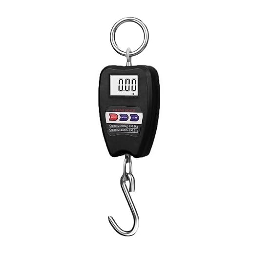 Hanging Scale, Portable Electronic Luggage Scale Multifunctional Digital Scales LCD Travel High Accurate Handheld Weighing Tool for Gym,Hunting,Travelling(Black)