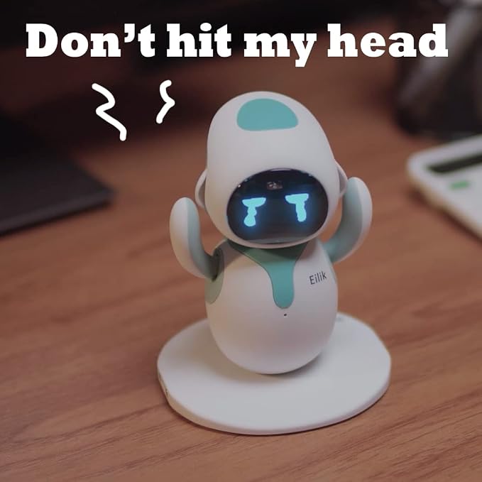 ENERGIZE LAB Eilik – Cute Robot Pets for Kids and Adults, Your Perfect Interactive Companion at Home or Workspace, Unique Gifts for Girls & Boys.