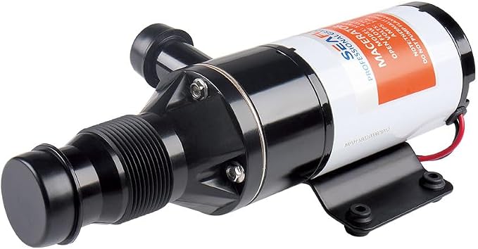 SEAFLO 01 Series Macerator Pump - 12V, 12 GPM (45 LPM) Open Flow, Self-Priming, Anti-Clog, Run-Dry, Heavy-Duty for RV, Boats, Yachts, Camper, & Marine, CE & Rohs Certified, 4-Year Warranty