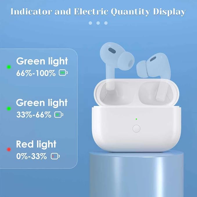 Compatible for AirPods Pro 1st 2nd Gen Wireless Charging Case, Replacement for Airpod Pro 2 Charging Case with Bluetooth Pairing Sync Button