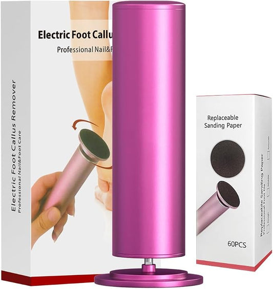 FSA&HSA Electric Foot File - High Torque,Callus Remover for Feet,Adjustable Speed Foot File with 60 Pcs Sandpaper Discs,Professional Pedicure Tool for Dead Skin and Calluses