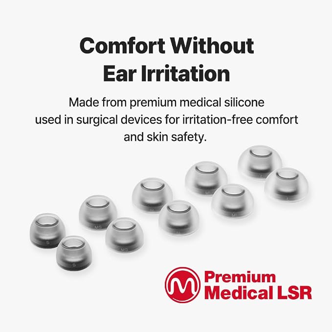 AZLA MAX for Galaxy Buds 4/3 Pro Ear Tips - Samsung-Certified Ear Tips | SMAPP-Certified, Galaxy Buds 4/3 Pro, Matte Surface, Pressure-Free, Comfortable Fit, Easy to Clean, Medical Silicone