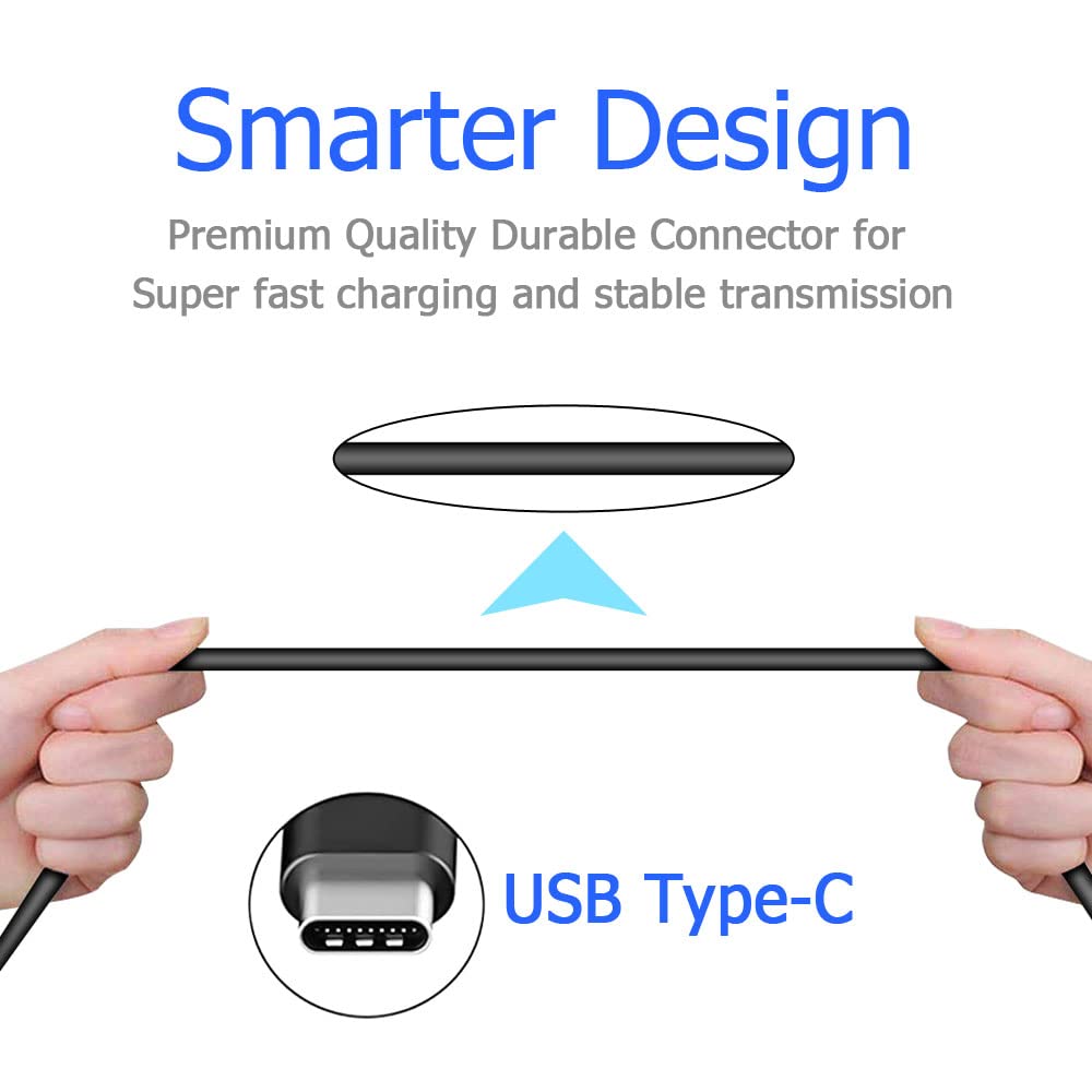 3ft USB-C Cable for iPad Pro 12.9/11 2018 Galaxy Ultra S20+S10 S9 Note 10 Tab S4 Cord,MacBook Air Type C Cable For Google Pixel 3a 2 XL,LG,Sony Xperia XZ,OnePlus 5 USB Type C to A Charging Cord
