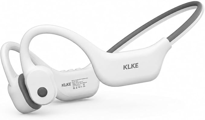 Open-Ear Bone Conduction Headphones for Running, Bluetooth Sports Headphones with Rear Safety Light, Dual Modes, Adjustable Fit, IP66 Waterproof, Mic, 10H Playtime for Gym Cycling