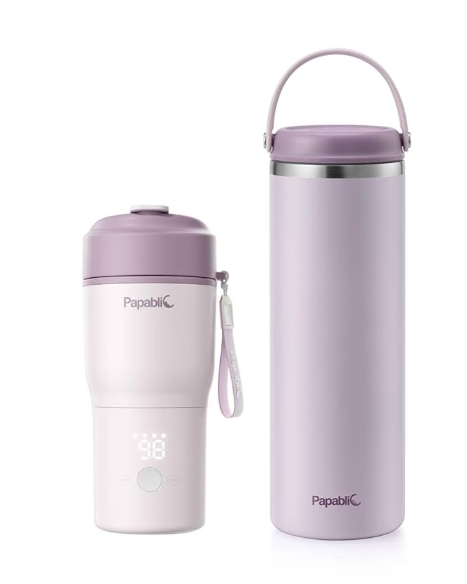 Papablic 360° Breastmilk Cooler & Portable Breast Milk Warmer, Purple