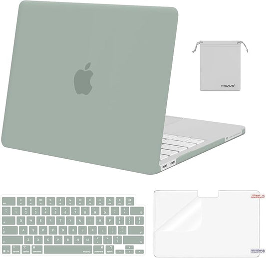 MOSISO Compatible with MacBook Neo Case 13 inch 2026 Release Model A3404 with A18 Pro Chip, 4 in 1 Kit Precision Fit Crack & Scratch Resistant Protective Hard Shell Case Cover, Antique Green