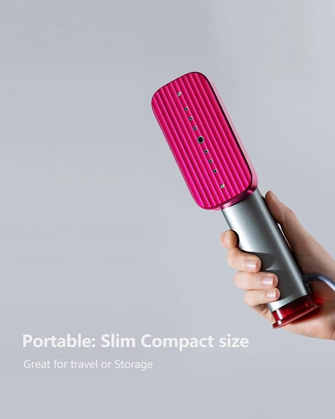 G5 Pro Travel Steamer For Clothes, 110-240V Portable Handheld Irons-15S Fast Heat Up, Auto Shut-Off Rotating Head With Big Iron Panel, 100Ml Tank Self-Standing For Global Travel(Silver-gray pink)