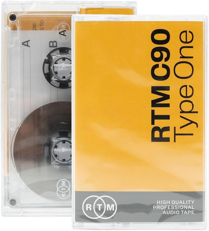 RTM C90 | Type One 90 Minute Blank Music Cassette | Ideal for Audio Recording | Studio Quality | Single Cassette