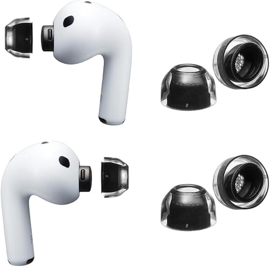 XELASTEC 2 AirPods Pro 3 Ear Tips Replacement – Body-Heat Adaptive Material, Seamless Seal, 12-Hole Micro Filter, Secure Fit Anti-Slip Earbud Tips, AirPod Pro Replacement Tips (S)
