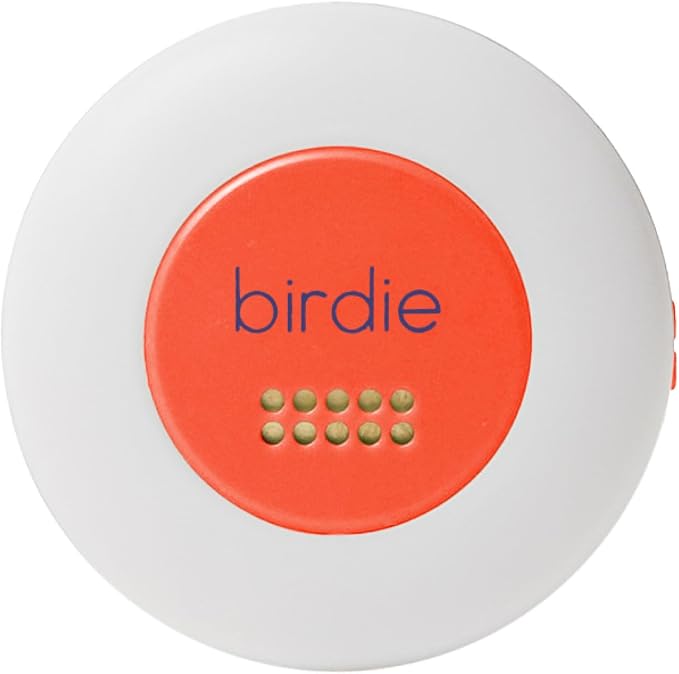 She's Birdie - The Original Personal Safety Alarm Disc for Bikes, Hikes, and Late Nights - Loud Siren, LED Light for Extra Visibility, Rechargeable, Handsfree, Lightweight, Water Resistant (Coral)